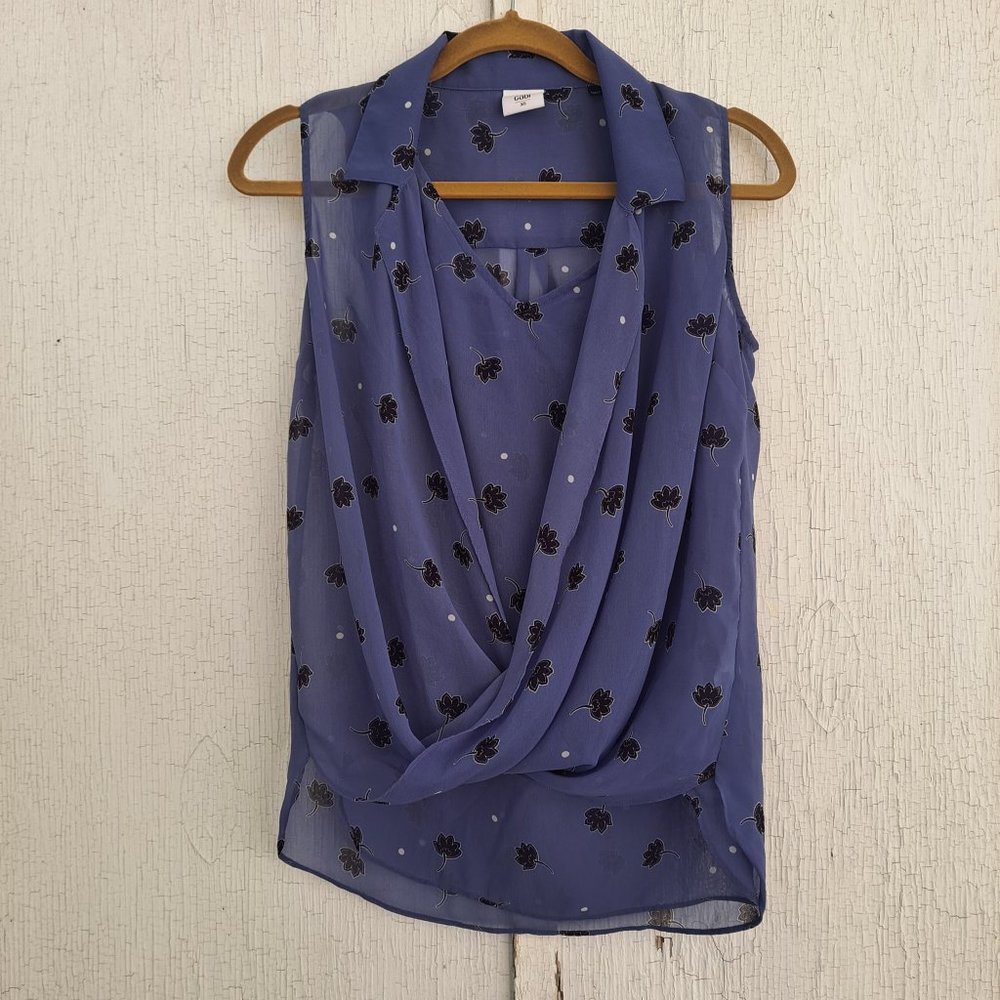 CAbi #5534 Crossover blouse violet 2 Piece Tank XS - Picture 2 of 7